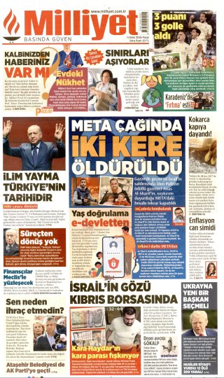 Milliyet Gazetesi 11 Ekim 2026 Manşeti