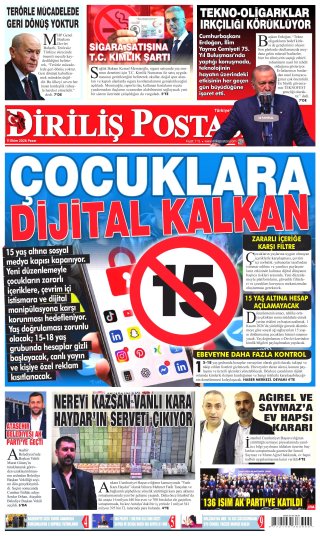 Diriliş Postası Gazetesi 12 Ekim 2026 Manşeti