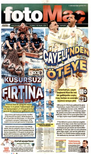 Fotomaç Gazetesi 12 Ekim 2026 Manşeti