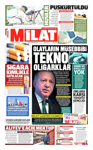 Milat Gazetesi 12 Ekim 2026 Manşeti
