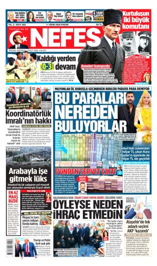 Nefes Gazetesi 12 Ekim 2026 Manşeti