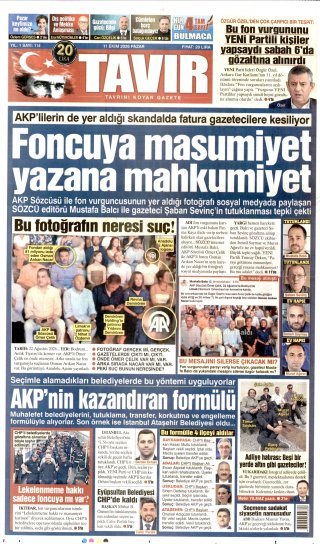 Tavır Gazetesi 12 Ekim 2026 Manşeti