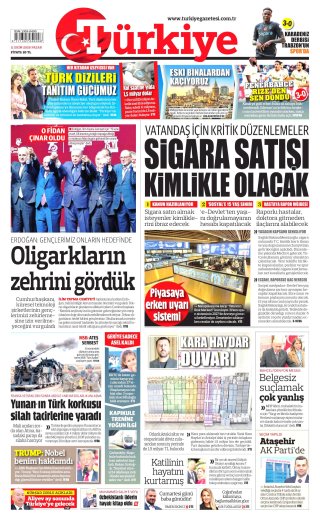 Türkiye Gazetesi 12 Ekim 2026 Manşeti
