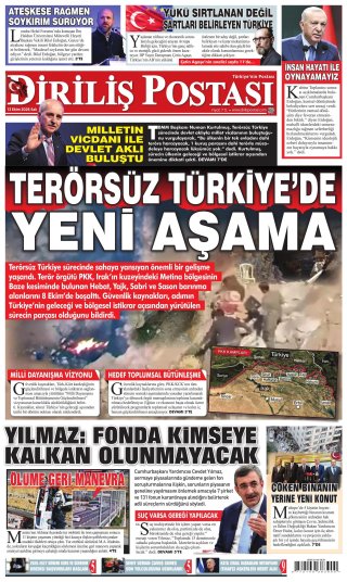 Diriliş Postası Gazetesi 13 Ekim 2026 Manşeti