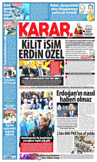 Karar Gazetesi 13 Ekim 2026 Manşeti