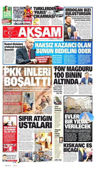 Akşam Gazetesi 14 Ekim 2026 Manşeti