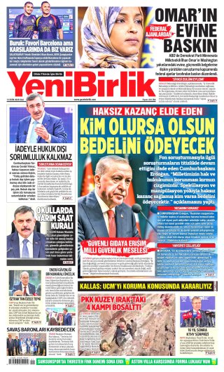 YeniBirlik Gazetesi 14 Ekim 2026 Manşeti