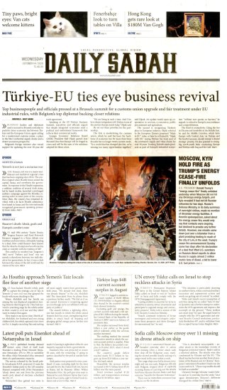 Daily Sabah Gazetesi 15 Ekim 2026 Manşeti
