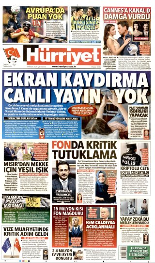 Hürriyet Gazetesi 15 Ekim 2026 Manşeti