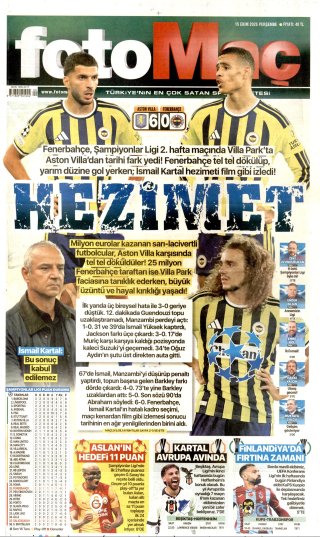 Fotomaç Gazetesi 16 Ekim 2026 Manşeti