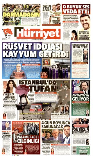 Hürriyet Gazetesi 16 Ekim 2026 Manşeti