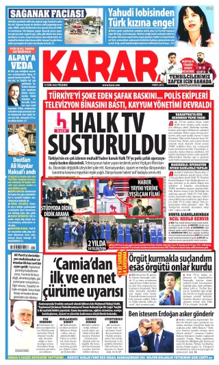 Karar Gazetesi 16 Ekim 2026 Manşeti
