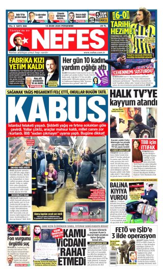 Nefes Gazetesi 16 Ekim 2026 Manşeti