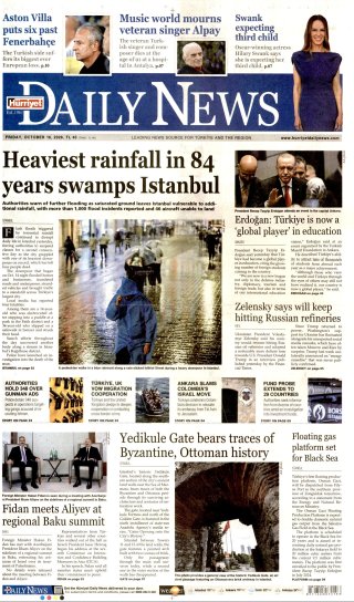 Hürriyet Daily News Gazetesi 17 Ekim 2026 Manşeti