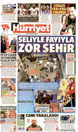 Hürriyet Gazetesi 17 Ekim 2026 Manşeti