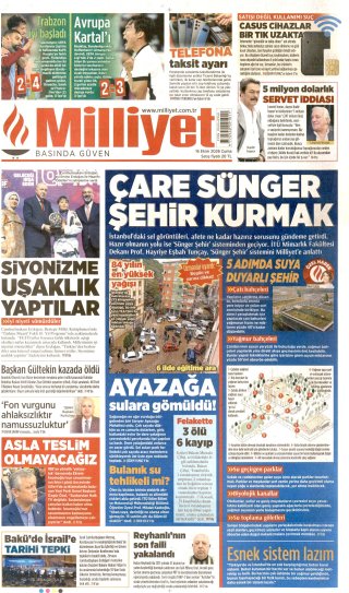 Milliyet Gazetesi 17 Ekim 2026 Manşeti
