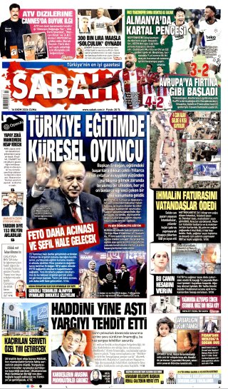 Sabah Gazetesi 17 Ekim 2026 Manşeti