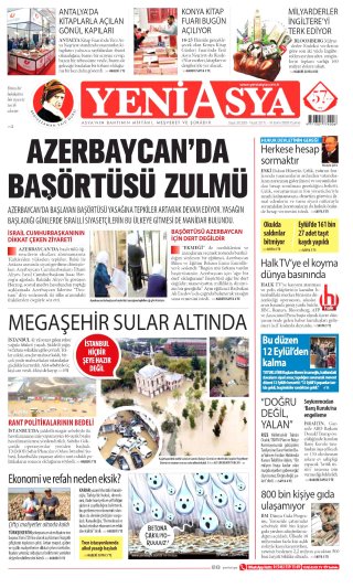 Yeni Asya Gazetesi 17 Ekim 2026 Manşeti