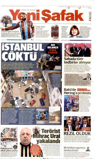 Yeni Şafak Gazetesi 17 Ekim 2026 Manşeti
