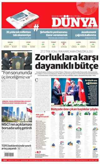 Dünya Gazetesi 18 Ekim 2026 Manşeti