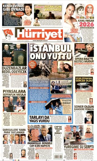 Hürriyet Gazetesi 18 Ekim 2026 Manşeti