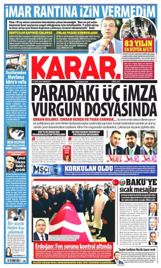Karar Gazetesi 18 Ekim 2026 Manşeti