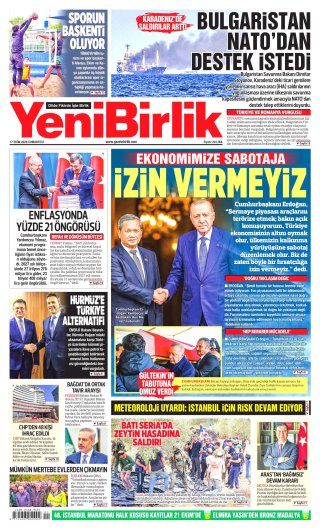 YeniBirlik Gazetesi 18 Ekim 2026 Manşeti