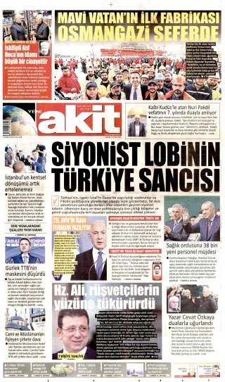 Yeni Akit Gazetesi 19 Ekim 2026 Manşeti