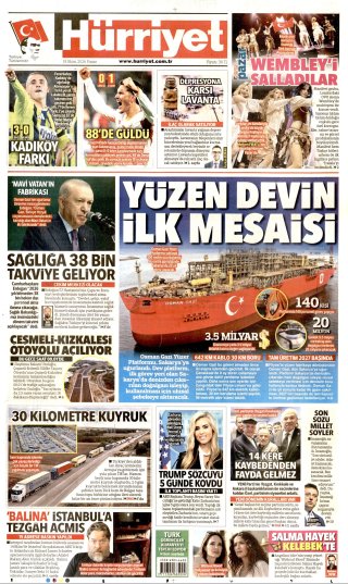 Hürriyet Gazetesi 19 Ekim 2026 Manşeti