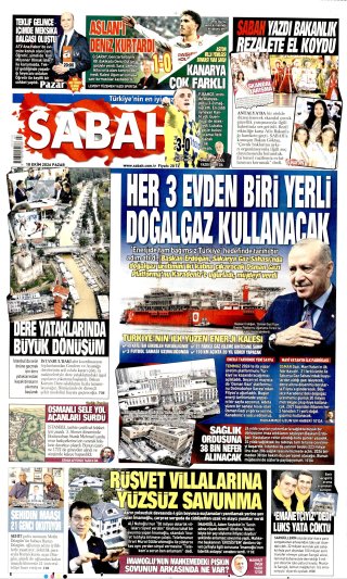 Sabah Gazetesi 19 Ekim 2026 Manşeti