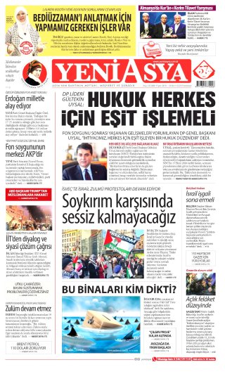 Yeni Asya Gazetesi 20 Ekim 2026 Manşeti
