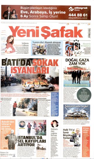 Yeni Şafak Gazetesi 20 Ekim 2026 Manşeti