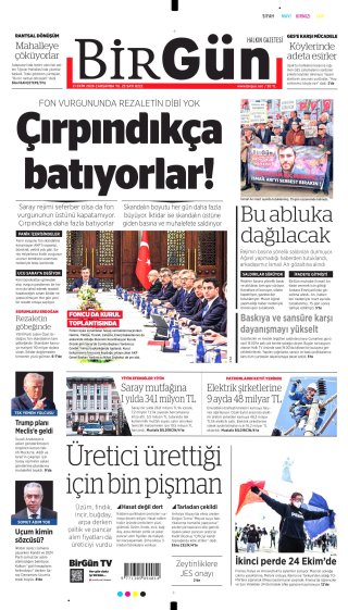 BirGün Gazetesi 21 Ekim 2026 Manşeti