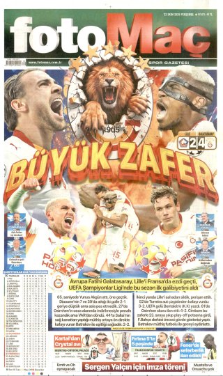 Fotomaç Gazetesi 23 Ekim 2026 Manşeti