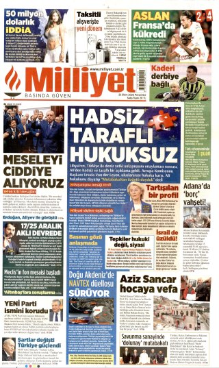 Milliyet Gazetesi 23 Ekim 2026 Manşeti