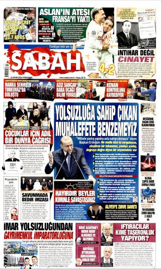 Sabah Gazetesi 23 Ekim 2026 Manşeti
