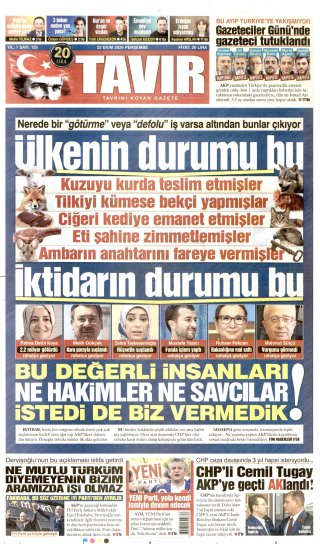 Tavır Gazetesi 23 Ekim 2026 Manşeti