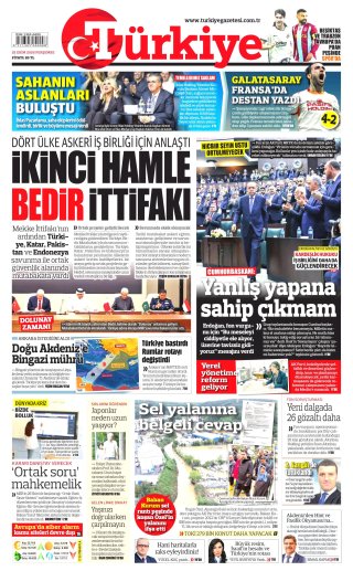 Türkiye Gazetesi 23 Ekim 2026 Manşeti