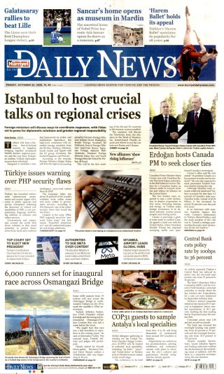 Hürriyet Daily News Gazetesi 24 Ekim 2026 Manşeti