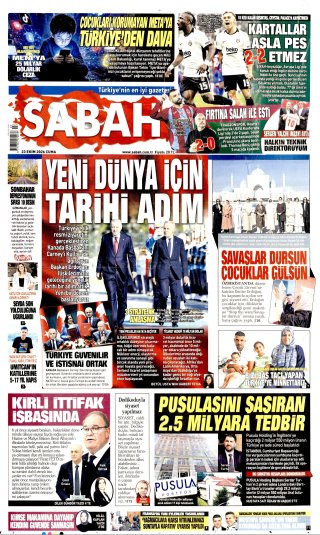 Sabah Gazetesi 24 Ekim 2026 Manşeti