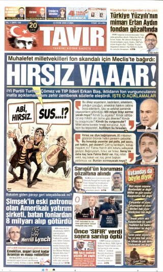 Tavır Gazetesi 24 Ekim 2026 Manşeti