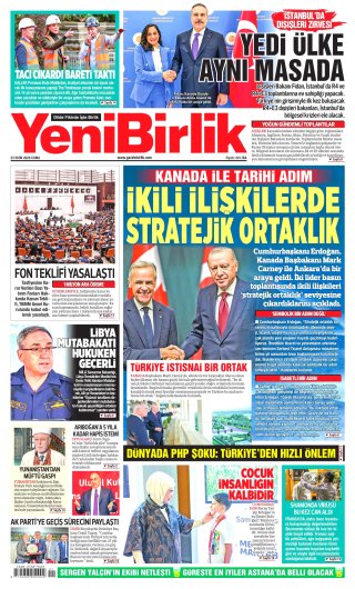 YeniBirlik Gazetesi 24 Ekim 2026 Manşeti