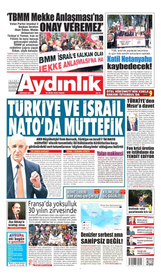 Aydınlık Gazetesi 25 Ekim 2026 Manşeti