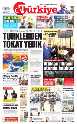 Türkiye Gazetesi 26 Ekim 2026 Manşeti