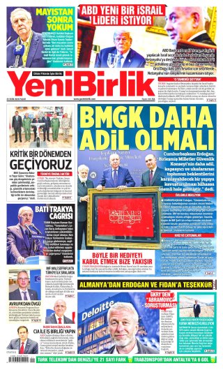 YeniBirlik Gazetesi 26 Ekim 2026 Manşeti