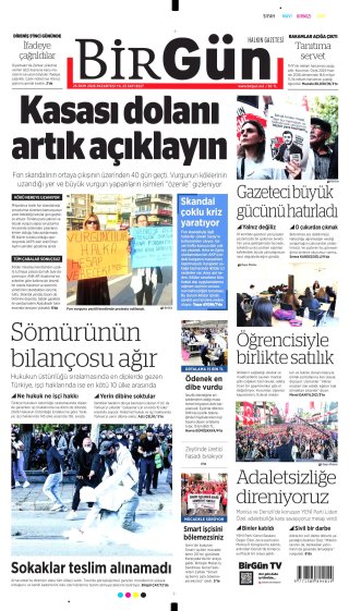 BirGün Gazetesi 27 Ekim 2026 Manşeti