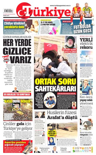 Türkiye Gazetesi 27 Ekim 2026 Manşeti