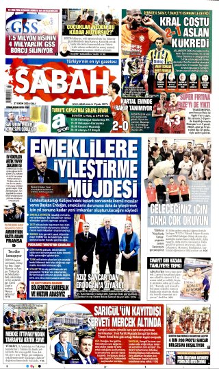 Sabah Gazetesi 28 Ekim 2026 Manşeti