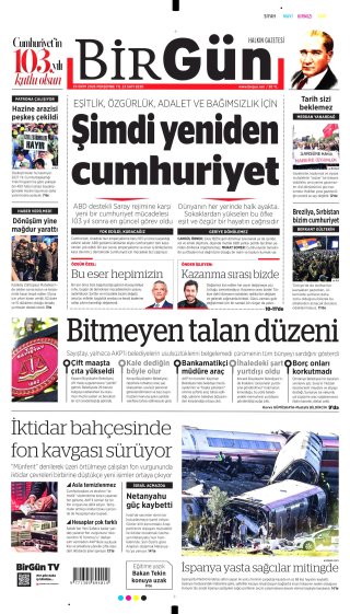 BirGün Gazetesi 30 Ekim 2026 Manşeti