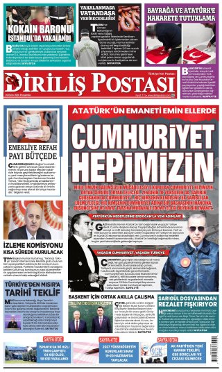 Diriliş Postası Gazetesi 30 Ekim 2026 Manşeti